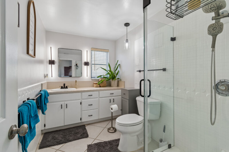 Modern bathroom in single-family home Clearwater FL real estate listing