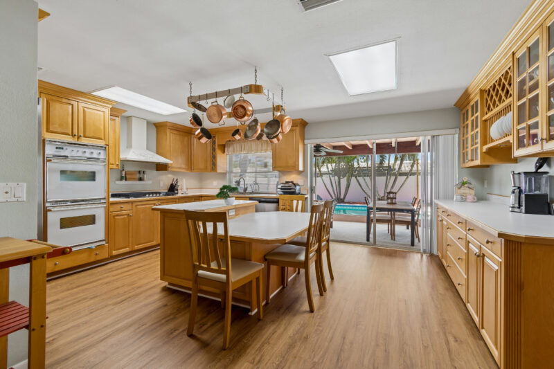 Modern kitchen in Clearwater FL home for sale near beaches and downtown with two ovens and an island